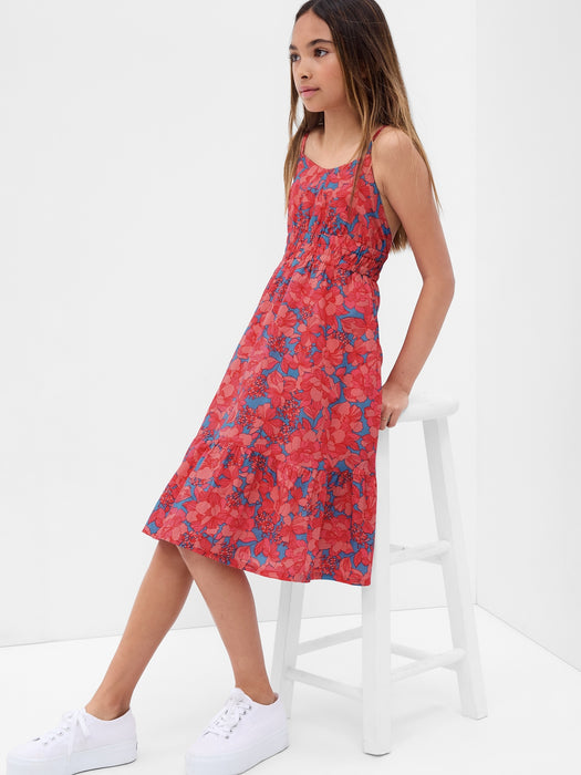 Kids Linen-Cotton Floral Dress