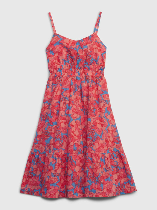 Kids Linen-Cotton Floral Dress