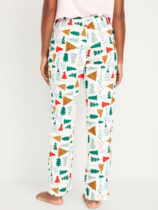 Mid-Rise Flannel Pajama Pants