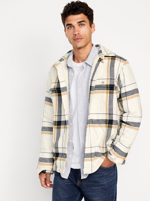 Sherpa-Lined Flannel Shacket