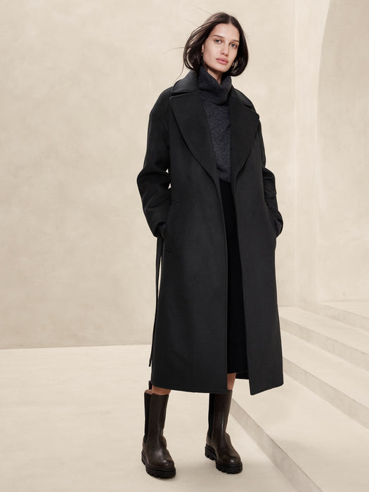 Pura Oversize Wool-Cashmere Wrap Coat