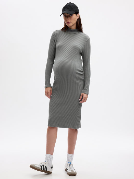 Maternity Rib Midi Sweater Dress