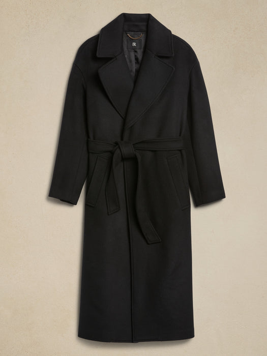 Pura Oversize Wool-Cashmere Wrap Coat