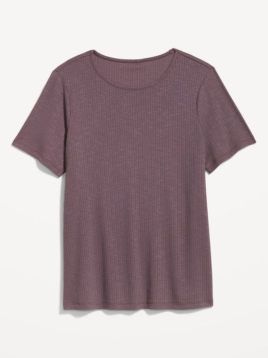 Luxe Ribbed Slub-Knit T-Shirt