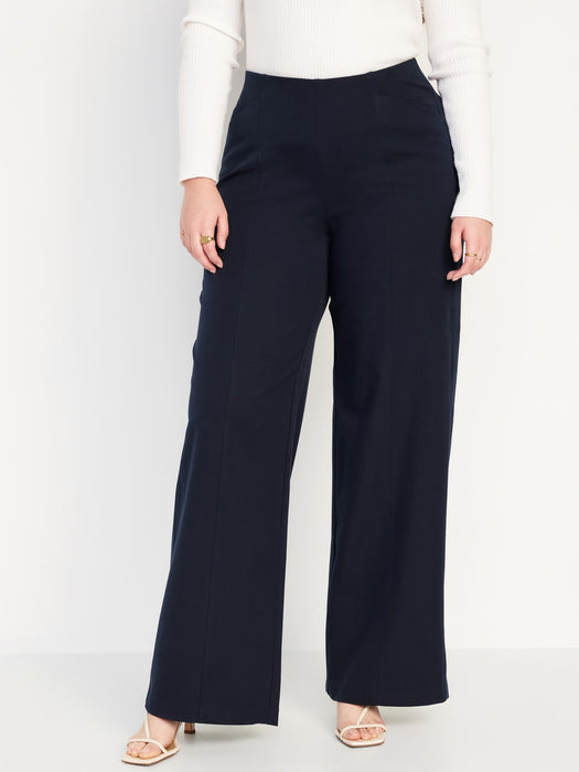 High-Waisted Pull-On Pixie Wide-Leg Pants