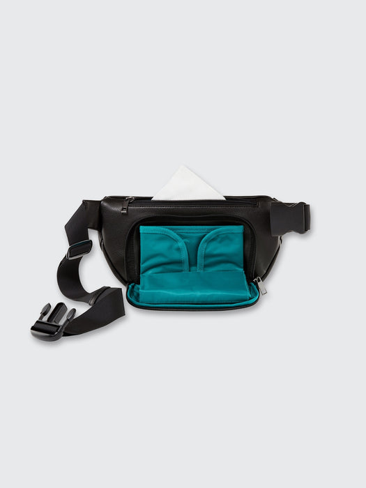 Black Kibou Vegan Leather Diaper Bag