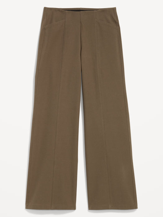 High-Waisted Pull-On Pixie Wide-Leg Pants