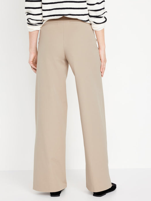 High-Waisted Pull-On Pixie Wide-Leg Pants