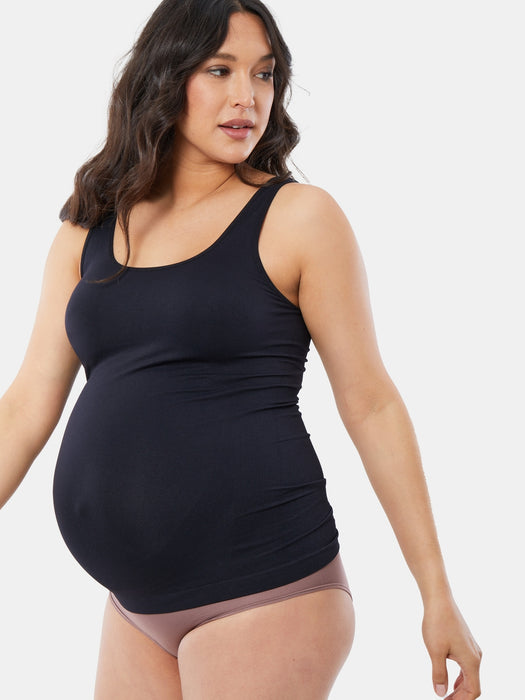 Ingrid and Isabel Basics Maternity Seamless Belly Support Cami 2 Pack