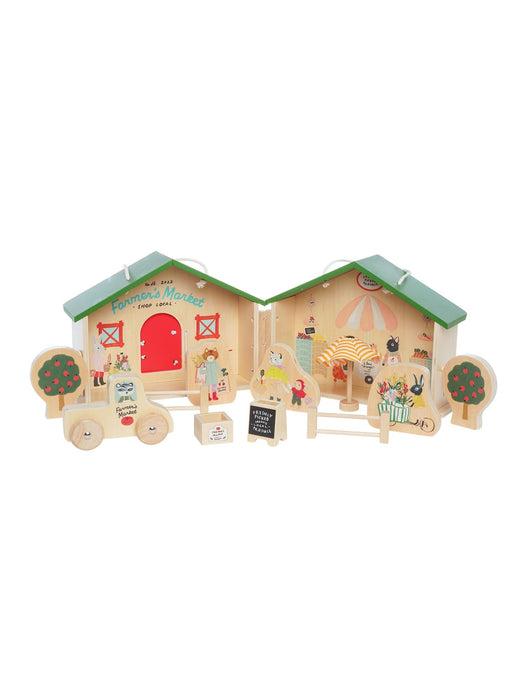 Farmers Market Day Portable Wooden Toy Set