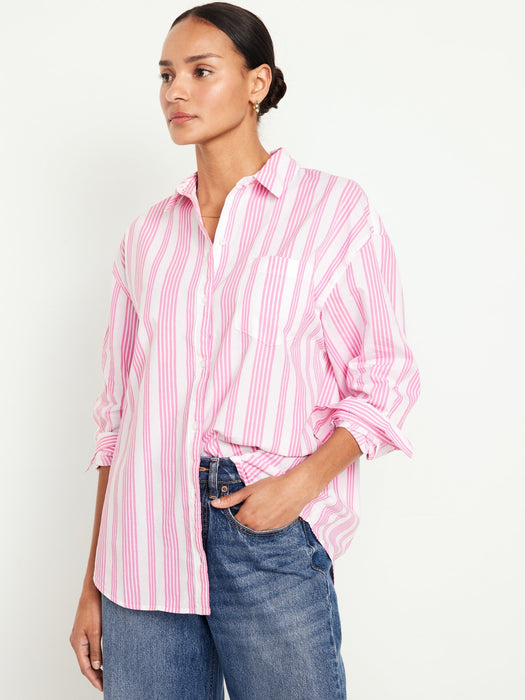 Oversized Button-Down Boyfriend Shirt