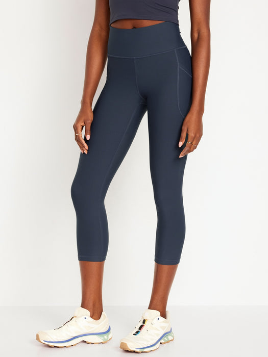 High-Waisted PowerSoft Crop Pocket Leggings