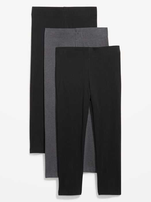 High Waisted Cropped Leggings 3-Pack