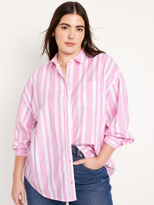 Oversized Button-Down Boyfriend Shirt