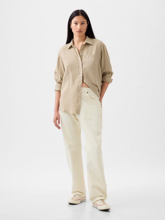 100% Linen Big Shirt