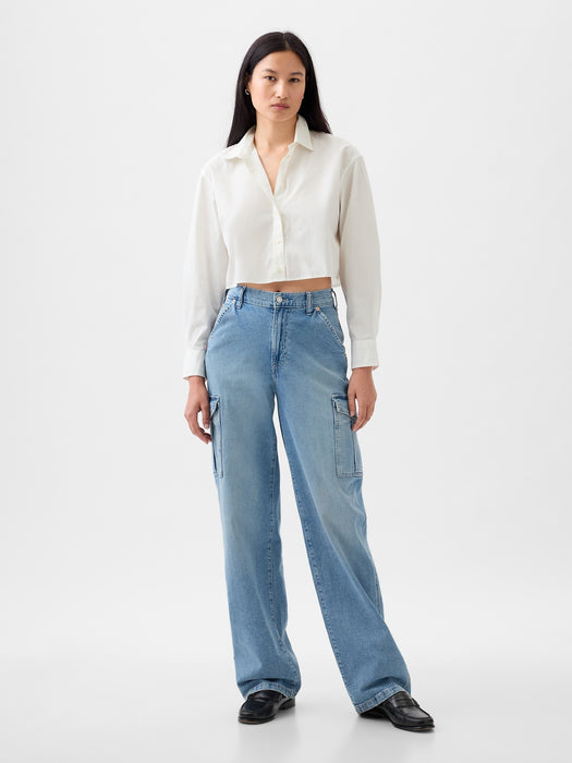 Organic Cotton Cropped Shirt