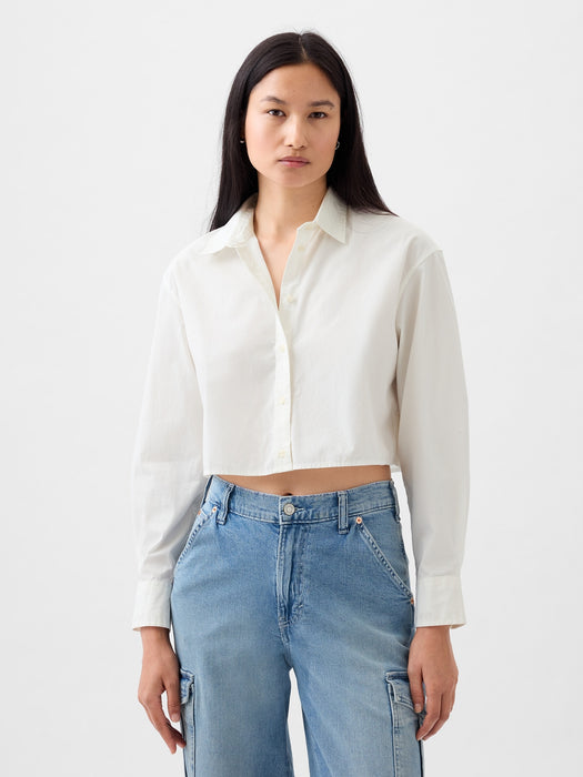 Organic Cotton Cropped Shirt