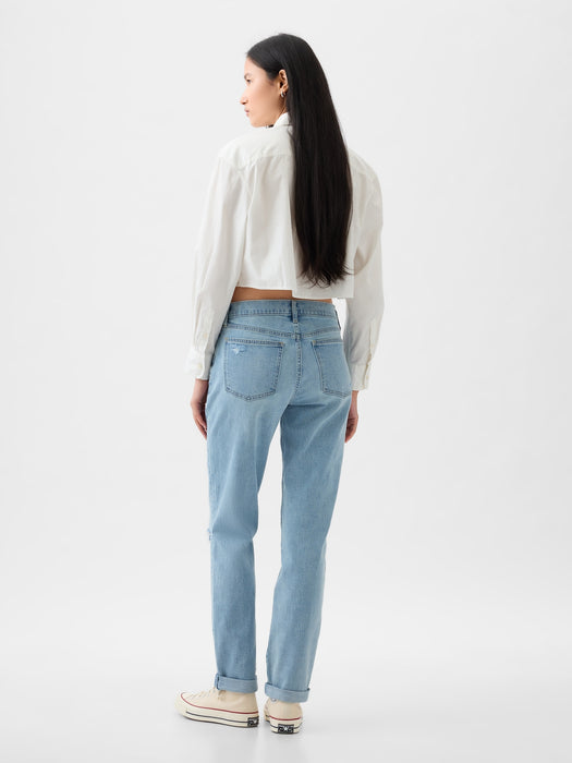 Mid Rise Girlfriend Jeans