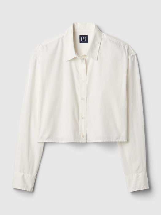 Organic Cotton Cropped Shirt