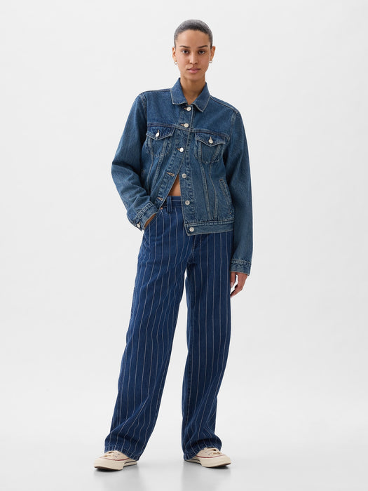 Mid Rise '90s Loose Pinstripe Carpenter Jeans