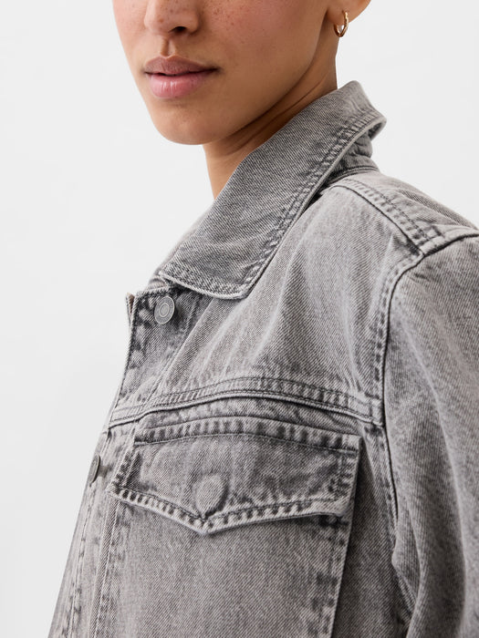 Belted Denim Shirt Jacket