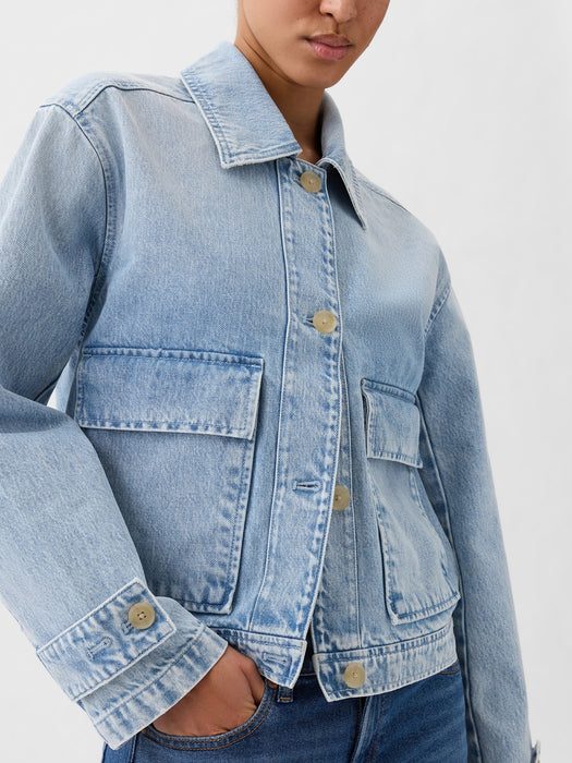 Denim Utility Shirt Jacket