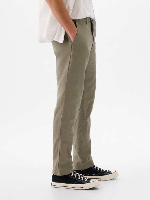 Linen-Cotton Trousers in Slim Fit