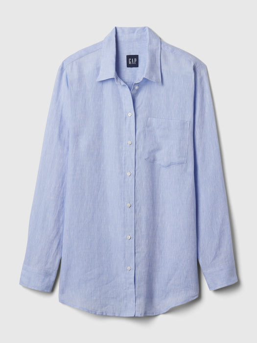 100% Linen Boyfriend Shirt