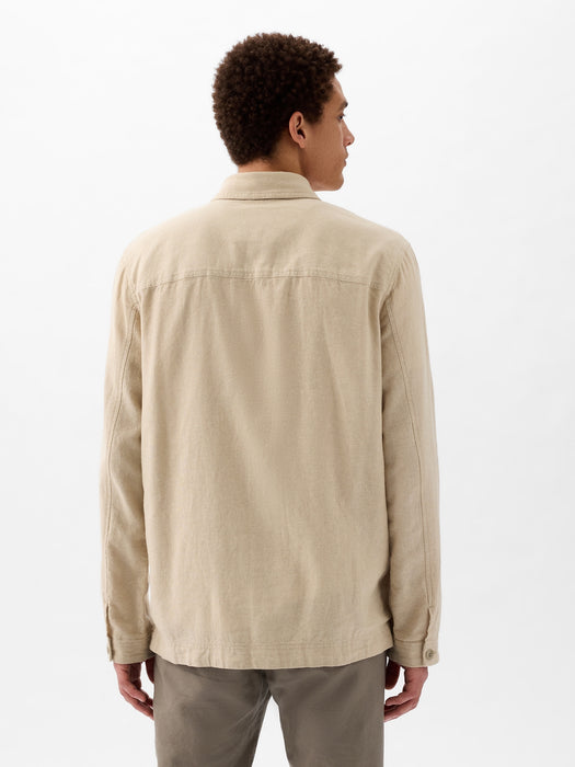 Linen-Cotton Chore Jacket