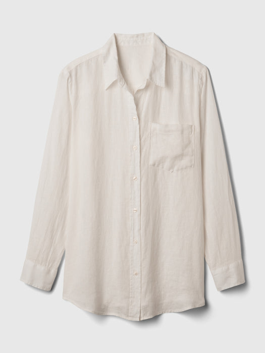 100% Linen Boyfriend Shirt