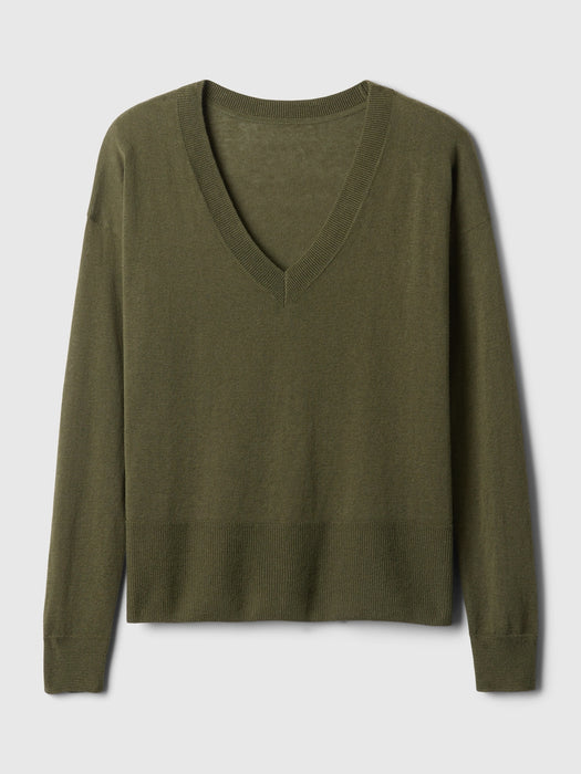 24/7 Split-Hem Linen-Blend Sweater