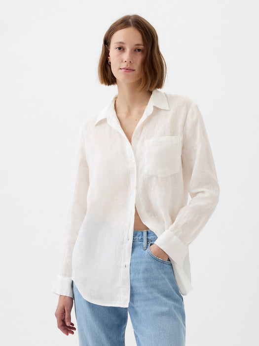 100% Linen Boyfriend Shirt