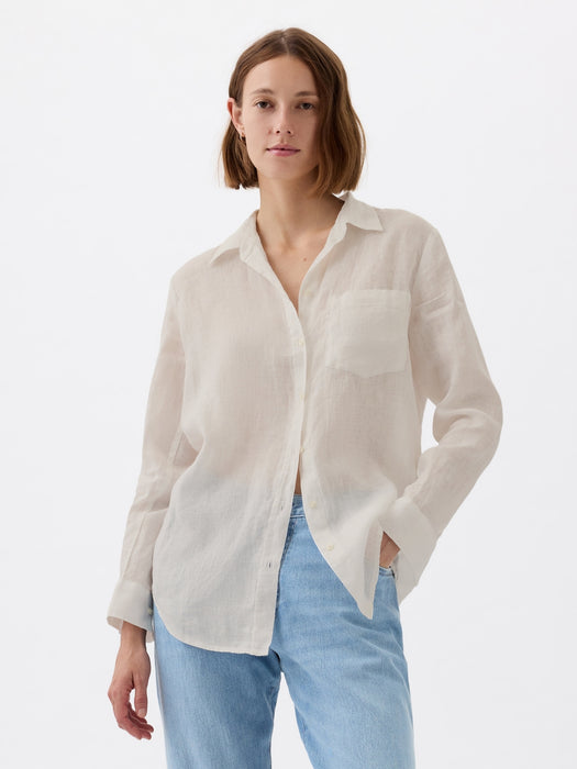 100% Linen Boyfriend Shirt