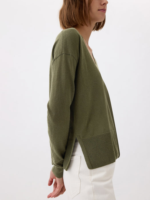 24/7 Split-Hem Linen-Blend Sweater