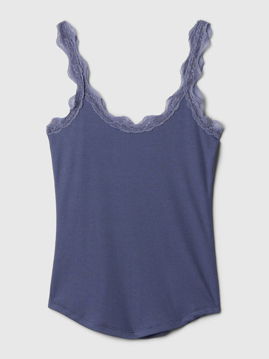 Mini Rib Lace PJ Tank Top