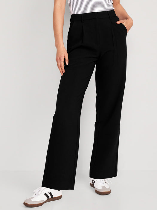 Extra High-Waisted Taylor Wide-Leg Trouser Suit Pants