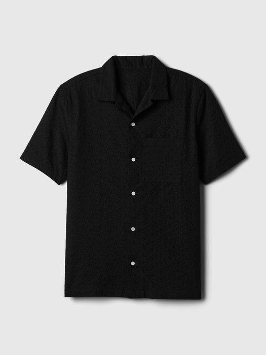 Eyelet Resort Shirt in Standard Fit