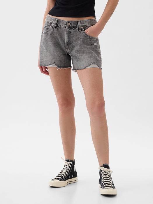 Low Rise Stride Denim Shorts