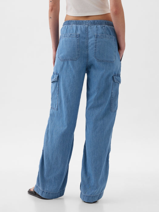 High Rise Cargo Easy Jeans