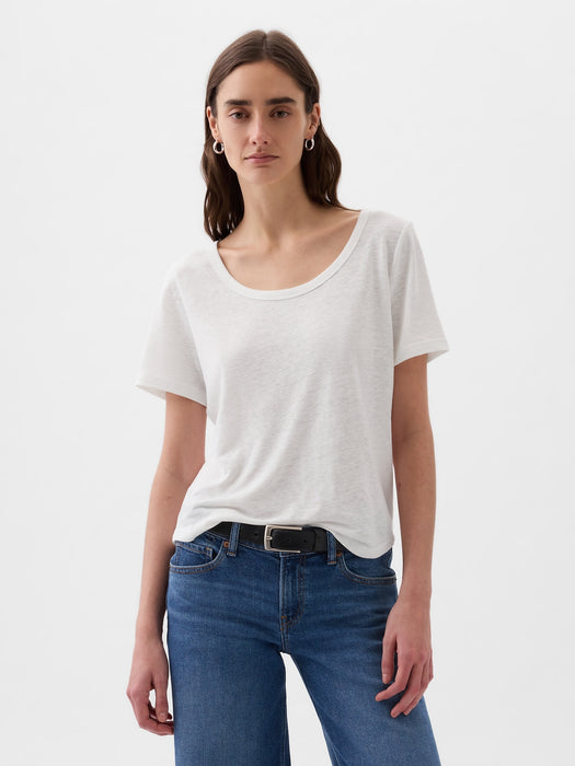 Linen-Blend T-Shirt