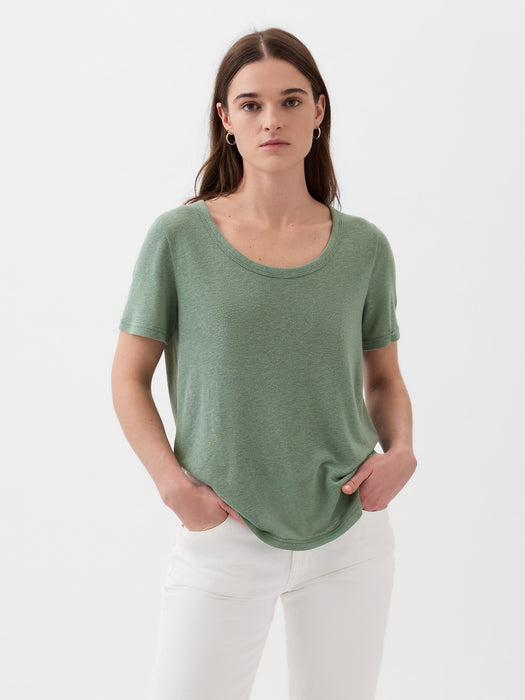 Linen-Blend T-Shirt