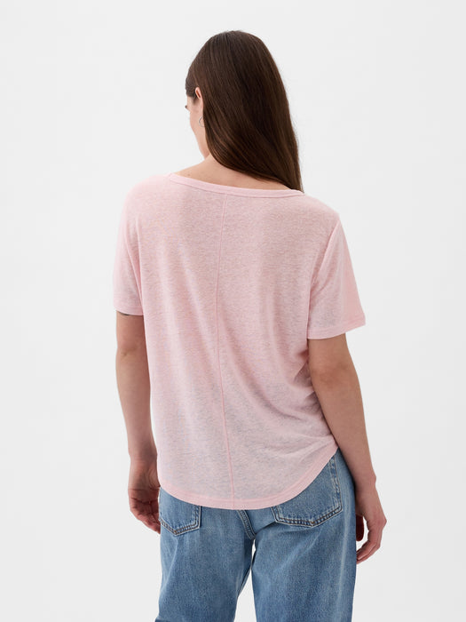 Linen-Blend T-Shirt