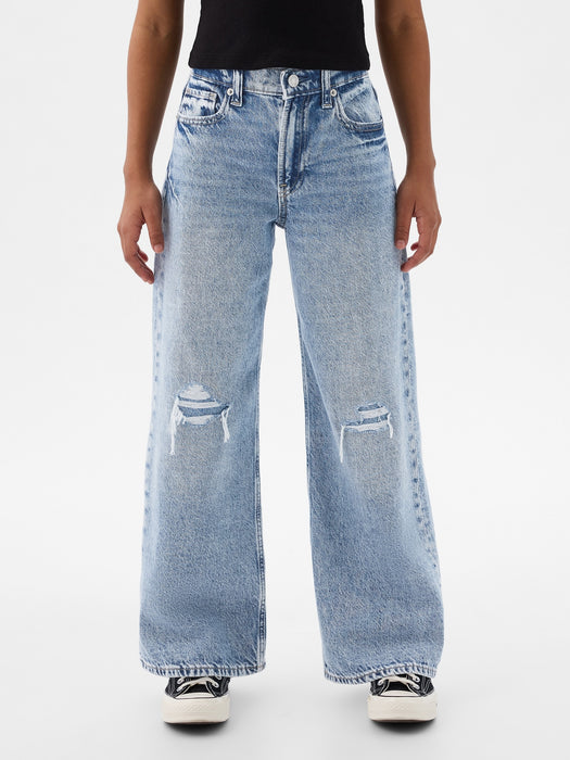 Kids Low Rise Stride Wide-Leg Jeans