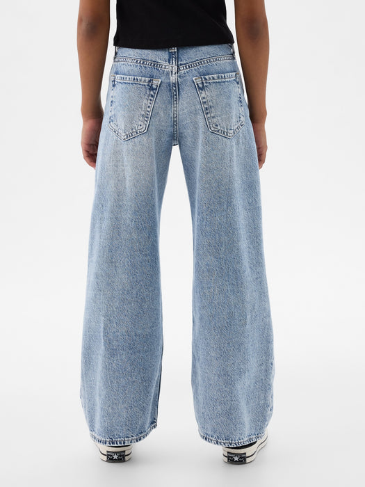 Kids Low Rise Stride Wide-Leg Jeans