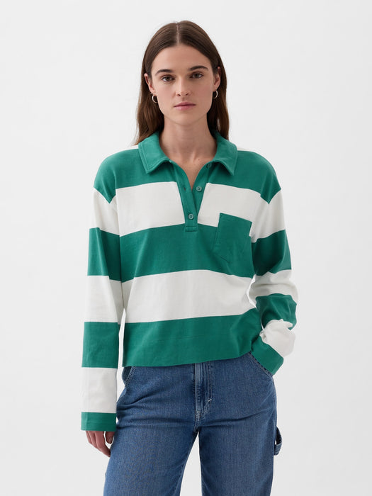 Cropped Rugby Polo Shirt