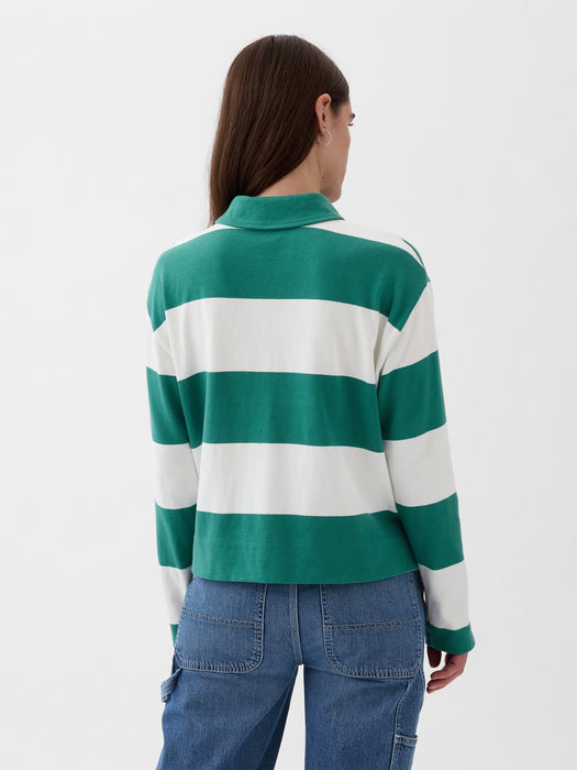 Cropped Rugby Polo Shirt