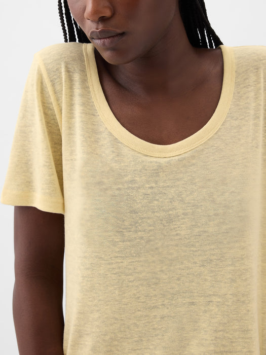 Linen-Blend T-Shirt