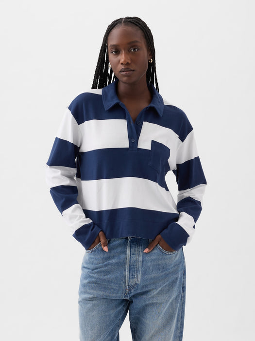 Cropped Rugby Polo Shirt