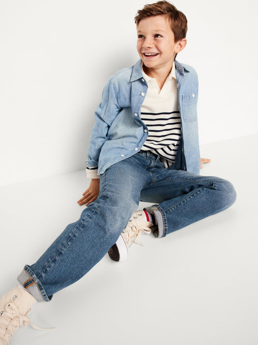 Straight-Leg Built-In Flex Jeans for Boys