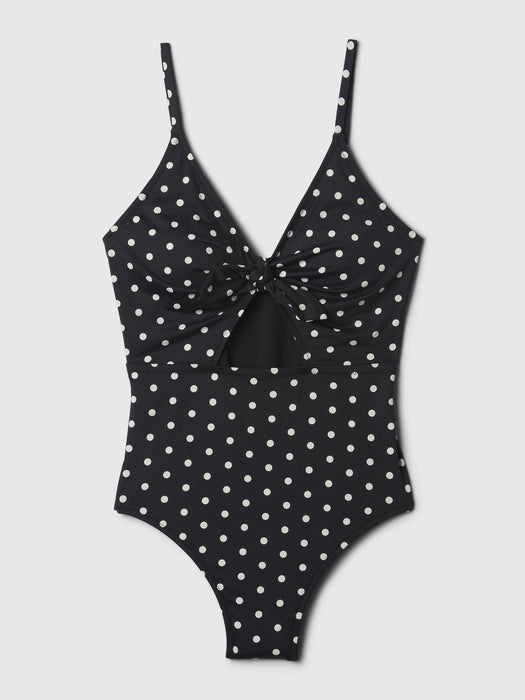 Tie-Knot Cutout One-Piece Swimsuit